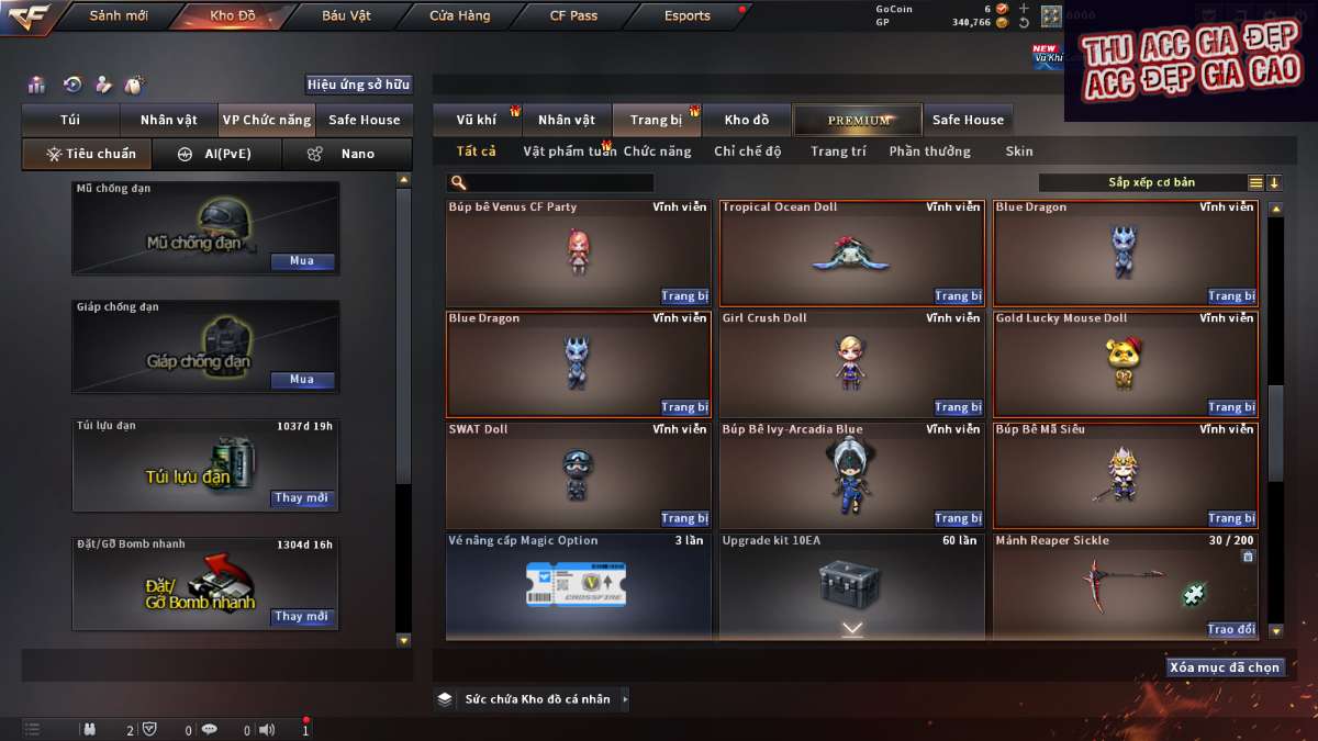 shop acc cf uy tin gia re